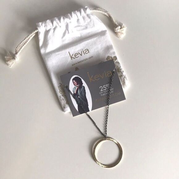 Kevia Jewelry - Kevia - Circle Pendant - Long Necklace - NEW!